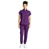 Uniformes de trabalho em poliéster com impressão digital personalizada para equipe médica, impressão de números de funcionário, uniformes de maternidade e cuidados infantis, roupas para lavar as mãos, pequenos lotes, sem quantidade mínima de pedido