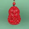 Colgante de Guanyin de Cinabrio Crudo con Alto Contenido de Arena Dorada Púrpura, Arena Roja Imperial, Colgante de Collar de Año de Nacimiento Venta al por Mayor y Dropshipping