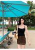 Camisola Versátil Ajustable de Algodón Puro para Chica Caliente para Mujer Nuevo Verano Capa Interior Adelgazante Top Exterior