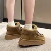 Botas de Invierno para Mujer, Botas de Nieve Forradas de Felpa para Mujer, Zapatos Cálidos de Algodón, Nuevos Zapatos de Pan Impermeables con Suela Gruesa 2025, Botines para Mujer