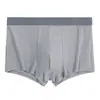 Roupa íntima masculina 100% algodão, cuecas boxer confortáveis, shorts boxer respiráveis de cor sólida, estilo simples para adolescentes, atacado de cuecas masculinas