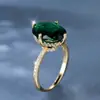Venta caliente transfronteriza SHEIN Europa y Estados Unidos anillo de zirconita ovalada grande de cuatro garras anillo de temperamento de lujo ligero simple para mujer venta al por mayor