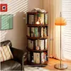 Estantería giratoria de 360 grados, ahorra espacio, estante independiente para libros ilustrados, diseño simple, adecuado para uso doméstico y estudiantil, fácil de mover y almacenar