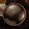 Tambor etéreo de clase D de la marca Huashu, tambor de loto de 15 tonos y 13 pulgadas, tambor de lengüeta de acero para golpear a mano, percusión engrosada y mejorada.