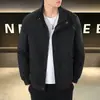 Chaqueta Casual de Primavera y Otoño para Hombre, Abrigo con Cuello Solapa, Cortavientos Versátil de Moda para el Trabajo, Chaqueta de Marca de Moda para Hombre, Admite Estampado