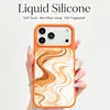 Funda para Teléfono de Mármol Fluido Más Vendida Transfronteriza para Apple 18Pro Modelo Nuevo con Ventana Grande, Funda de Silicona Líquida Estilo Ins