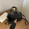 Bolso de mano de moda nuevo, bolso tipo almohada versátil vintage, bolso de hombro, bolsa suave tipo bowling de gran capacidad para el día a día