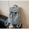 Mochila Jeans Feminina 2025 Nova Moda Grande Capacidade Bolsa de Viagem Casual Versátil Mochila Feminina Leve Moderna