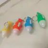 Chaveiro de Brinquedo Plástico Infantil LED Mini Míssil Luz Branca Barraca de Feira Noturna Lanterna Lâmpada Iluminação Pequeno Presente