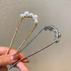 Grampo de cabelo em U para coque artefato cabeça de bola forma fixa grampo de cabelo para a parte de trás da cabeça aplique de cabelo adorno de cabeça estilo antigo grampo simples