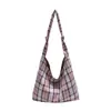 Bolso de axila de moda para mujer 2026 Verano Nuevo Gran capacidad Bloque de color Cuadros Bolso de mano Elegante Bolso de hombro para el trabajo
