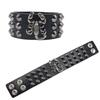 Directo de fábrica Europeo y Americano punk no convencional exagerado cuero remache pulsera original escorpión remache pulsera de cuero real