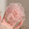 Presilha de Cabelo Azul Sal Marinho Atmosférico para Mulheres, Grampo Doce Dopamina, Presilha Lateral, Acessório de Cabelo Exclusivo de Bico de Pato de Alta Qualidade