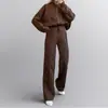 Novedad Primavera 2026 Ropa para Mujer Conjunto de Moda Transfronteriza Europea y Americana Color Sólido Cardigan con Cremallera Sudadera Conjunto de Pantalones Rectos