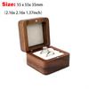 Caja de Madera Maciza para Pendientes de Mujer, Anillos, Joyero de Almacenamiento y Regalo, Nogal Negro Exclusivo Transfronterizo para Regalos de Enamorados Logo