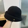 Sombrero Retro de Lana Australiana Estilo Hepburn Otoño e Invierno para Niñas Estilizado a Alta Temperatura Moda Cálido Sombrero Cubeta de Princesa