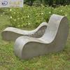 Banqueta de hormigón visto prefabricada reforzada Silla reclinable de arte para parque exterior forma especial característica silla de ocio personalización