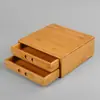 Caixa de Chá Pu'Er Estilo Gaveta de Camada Única, Dupla Camada, Tripla Camada para Venda por Atacado, Bandeja de Chá de Bambu, Caixa de Armazenamento de Bolos de Chá