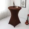 Capa de Mesa Alta Cor Sólida Transfronteiriça Toalha de Mesa para Banquete de Bar Capa de Mesa Redonda para Coquetel Toalha de Mesa Branca Elástica Resistente ao Desgaste