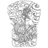 Pegatinas de Tatuaje de Jugo de Hierbas de Cobertura Total Transfronterizas para Hombres y Mujeres, Impermeables, de Larga Duración, No Reflectantes, Semipermanentes, No Extraíbles