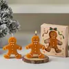 Homem de Pão de Gengibre Vela Perfumada de Natal Vela de Presente Forma de Vela Cera Lembrança de Natal Fragrância Decoração de Feriado