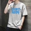 Camiseta de manga corta Camiseta para hombre estilo coreano Camiseta ajustada de cuello redondo para hombre Camiseta casual de manga corta moderna Estampada Manga corta Marca moderna para hombre