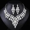 Set de Collar Exagerado Retro Europeo y Americano de Cristal en Forma de Gota de Agua de Alta Resistencia, Accesorios para Vestido de Banquete, Fábrica de Origen Transfronteriza
