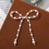 Temperamento simple perla de imitación cristal lazo diy tejido a mano clip para el pelo de cuentas accesorios para el cabello pendientes material venta al por mayor