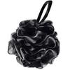Los fabricantes recomiendan bola de baño grande exfoliante suave de PE con fibra de carbón de bambú negro, bola de baño, flor de baño