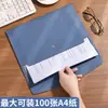 Bolsa para Arquivos A4 Bolsa Personalizada de Couro para Armazenamento de Documentos Pasta Grande Capacidade Espessada Impermeável Bolsa para Conferências de Negócios