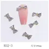 Joyería para Uñas Cyber Celebrant Mariposa Corbata Diamante Super Brillante Diamante Triangular Aleación Lazo Oro y Plata Decoración de Uñas Diamante
