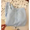 Cárdigan de Punto Suave y Cómodo con Cuello Redondo y Manga Larga Nuevo Estilo Coreano para Esta Primavera Versátil Top Suave que Reduce la Edad