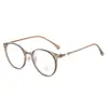Marco Redondo de TR90 Anti-Luz Azul, Espejo Plano, Unisex, Se Puede Equipar con Marco para Gafas de Miopía, Marco Liso de Moda