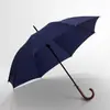 Sombrilla de golf de eje recto, paraguas de mango largo, paraguas de negocios ampliado para hombre, paraguas de regalo para días soleados y lluviosos, paraguas publicitario con impresión de logotipo, paraguas de mango largo