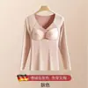 Venta Directa de Fábrica Popular Transfronteriza Terciopelo Alemán Cálido de Manga Larga Espesado Camiseta Interior con Almohadilla en el Pecho Otoño e Invierno Sin Costuras Talla Grande