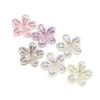 Flor Luminosa de Cinco Pétalas Flor Meio Bordada Formato de Flor Pulseira DIY Corrente de Celular Acessórios de Joia Contas de Resina