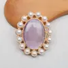 Nuevo Plato Ovalado de Flor con Pedrería y Perlas Hebilla de Diamante Ojo de Gato Aleación DIY Hecho a Mano Tocado de Novia Accesorios Antiguos