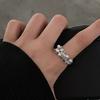Anillo de Perlas Gipsófila Anillo de Dedo Abierto de Zirconia Microincrustada Exquisita para Mujer Anillo Simple Viento INS