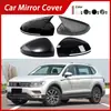 Adecuado para 17-23 Volkswagen Tiguan L Cubierta de Espejo Retrovisor Trasero Carcasa de Espejo Retrovisor Espejo con Patrón de Fibra de Carbono