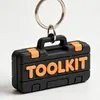 Chaveiro de caixa de ferramentas portátil personalizado, conjunto de ferramentas de reparo, chave de soquete, martelo, caixa de ferramentas com kit de ferragens