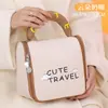 Bolsa de Maquillaje Portátil Linda de Alto Valor Bolsa de Tocador de Viaje de Gran Capacidad Bolsa de Almacenamiento de Productos para el Cuidado de la Piel con Gato de Dibujos Animados