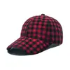 Gorra de béisbol a cuadros vintage para otoño e invierno, gorra de copa suave con estampado a cuadros personalizado, en stock, hecha a medida según tu diseño, directo del fabricante