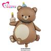 Novo balão fosco urso fosco carro de polícia fosco aeronave fosco arco-íris decoração de aniversário balão atacado