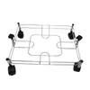 Rack de Armazenamento de Ferro Suporte de Armazenamento de Chão para Varanda Suporte Móvel para Vasos de Flores Suporte Cilíndrico com Rodas Removível e Pode Segurar Vasos de Flores