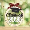 Decoraciones de moda transfronterizas 2026, decoraciones de graduación de madera de 2 capas, regalos de graduación únicos 2026
