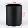 Vaso de Vela Perfumada para Cabello Lacio Portavelas de Vidrio Esmerilado Vaso Vacío Adorno Contenedor de Vela de Botella de Vidrio con Tapa Fragancia DIY