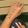 Pulsera de Cadena Transfronteriza Europea y Americana Estilo Ins Simple Perla Cadena de Amor Cadena de Dedo Multicapa Pieza de Mano de Aleación