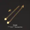 Corrente de Extensão para Colar de Pérolas Ouro 18K Tao Fivela de Posicionamento Fivela Lagosta Acessórios para Pulseira DIY Corrente de Cauda Semi-Acabada Fivela de Acabamento