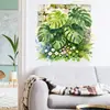 Xinuo PH_QTB704 Hoja de Tortuga Tropical Planta Verde Pegatina de Pared Papel Floral Autoadhesivo para Decoración de Pared de Sala de Estar y Dormitorio