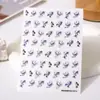 Manicure rosa tridimensional fina e resistente série Sutra de Shanhai adesivos de unha adesivos de unha à prova d'água adesivos decorativos joias